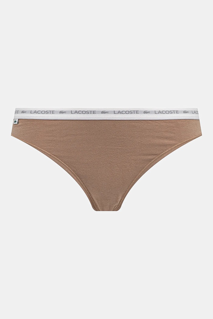 Lacoste στρινγκ γυναικεία βαμβακερά με ελαστάν 3-pack λευκό 8F1341
