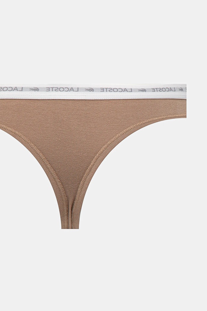 Lacoste στρινγκ γυναικεία βαμβακερά με ελαστάν 3-pack 8F1341