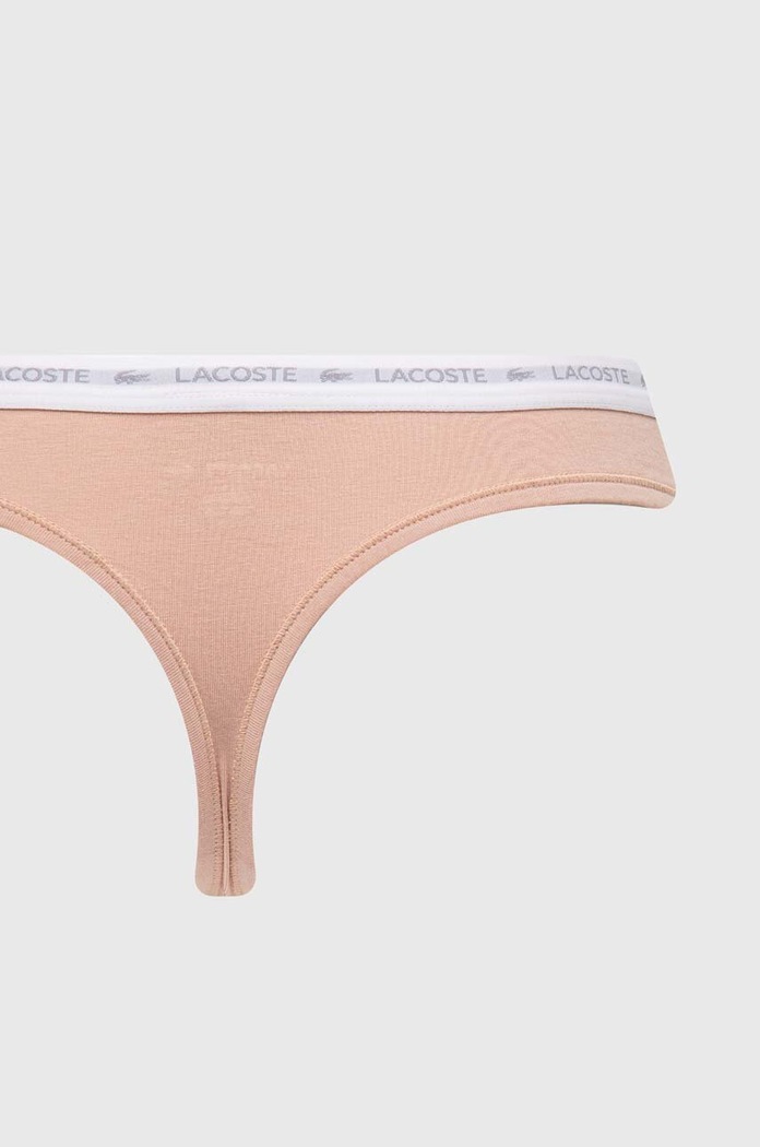 Lacoste στρινγκ γυναικεία βαμβακερά με ελαστάν 3-pack 8F1341