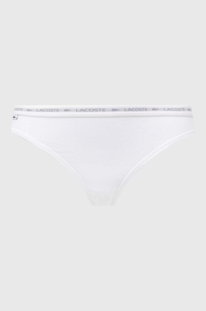 Lacoste στρινγκ γυναικεία βαμβακερά με ελαστάν 3-pack πολύχρωμο 8F1341