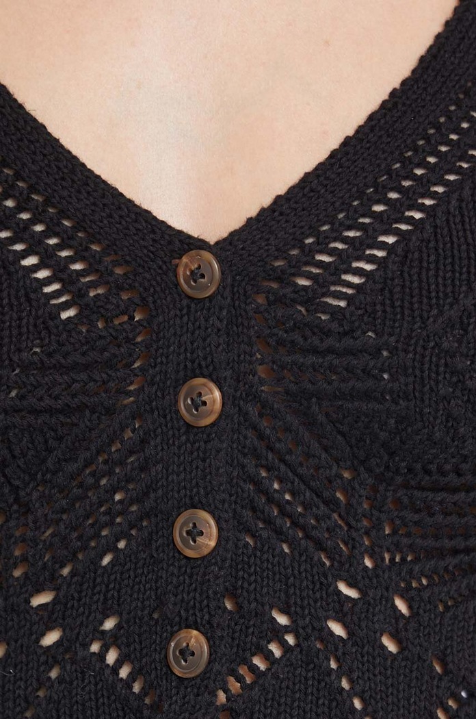 Desigual top da mare in cotone nero 24SWMF01