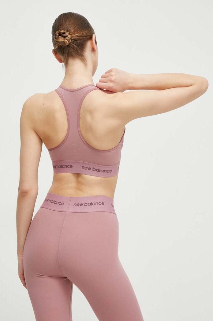 Îmbrăcăminte New Balance sutien sport Sleek WB41048RSE roz