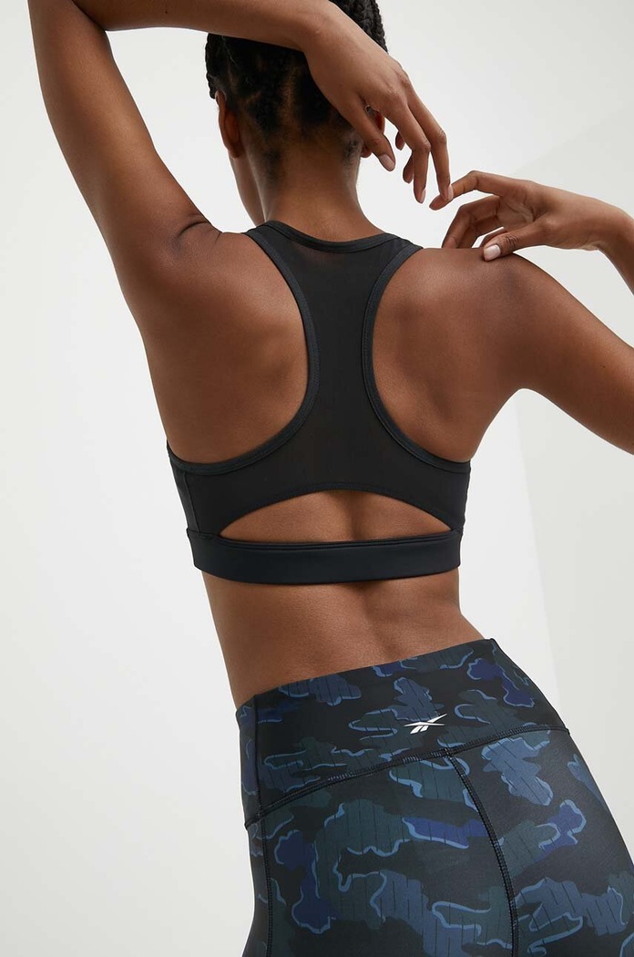 Športová podprsenka Reebok Lux Bold bez kostíc čierna 100075369