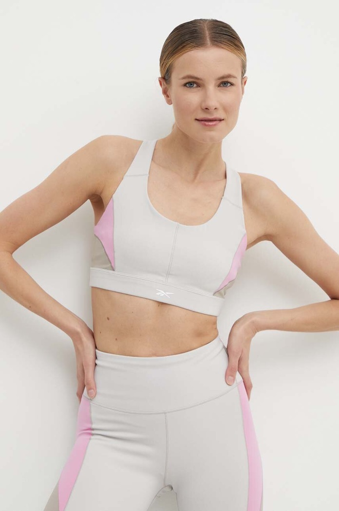 Športová podprsenka Reebok Lux Racer bez kostíc béžová 100076162