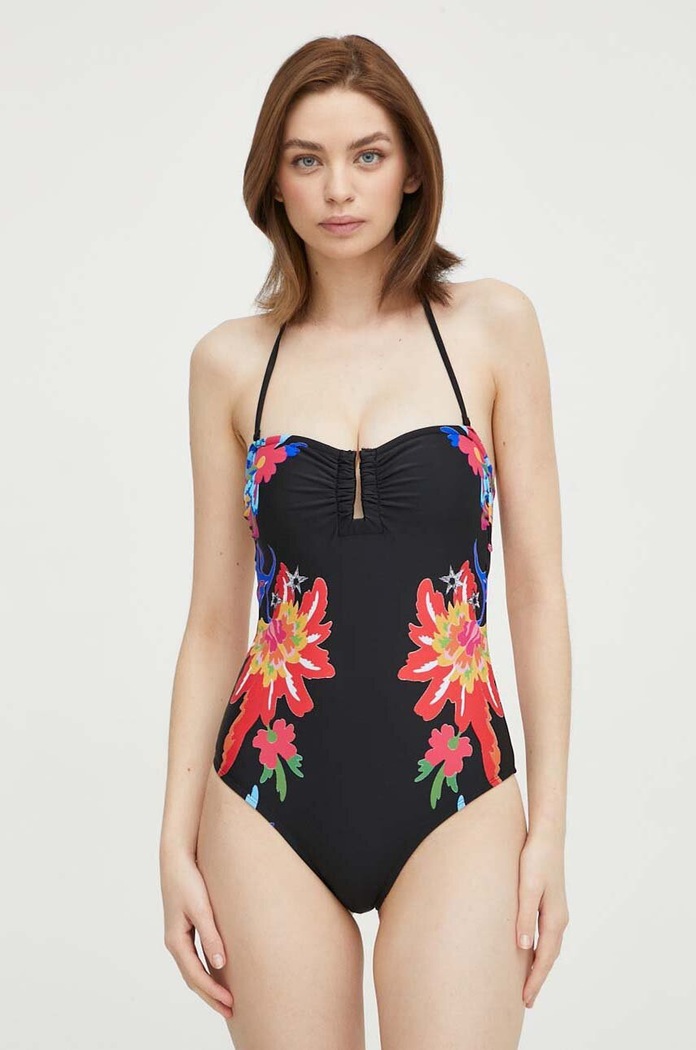 Desigual costume da bagno intero leggermente imbottita nero 24SWMKX0