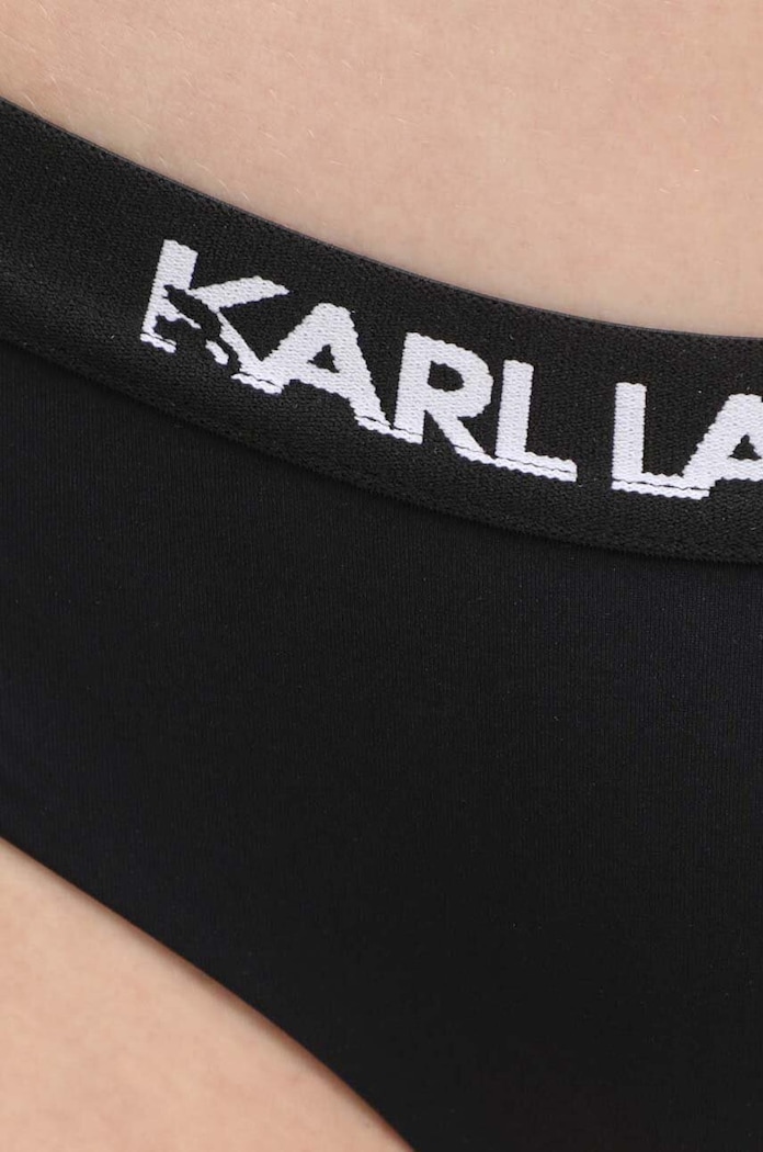 Kupaće gaćice Karl Lagerfeld SPORT crna KL22WBT09