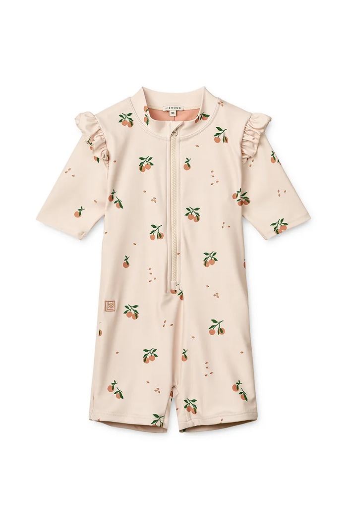 Kojenecké plavky Liewood Amel Printed Swim Jumpsuit měkké béžová LW18587
