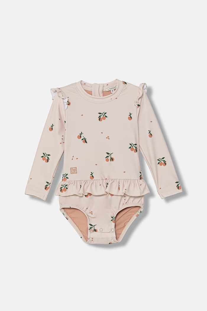 Liewood ολόσωμο μαγιό βρεφικό Sille Baby Printed Swimsuit Βρεφικό προϊόν μπεζ LW18935