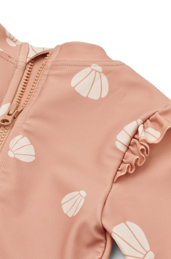 DÍVKA Liewood jednodílné plavky kojenecké Sille Baby Printed Swimsuit LW18935 růžová