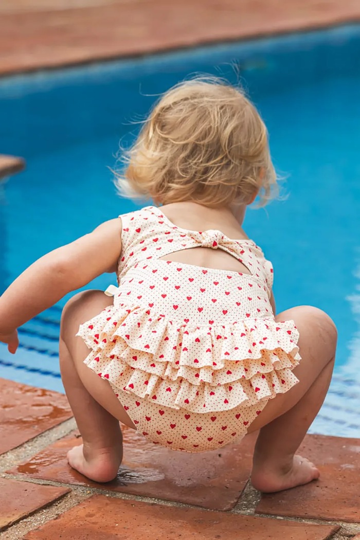 DÍVKA Jednodílné plavky pro miminko That's mine Safina 068872 béžová