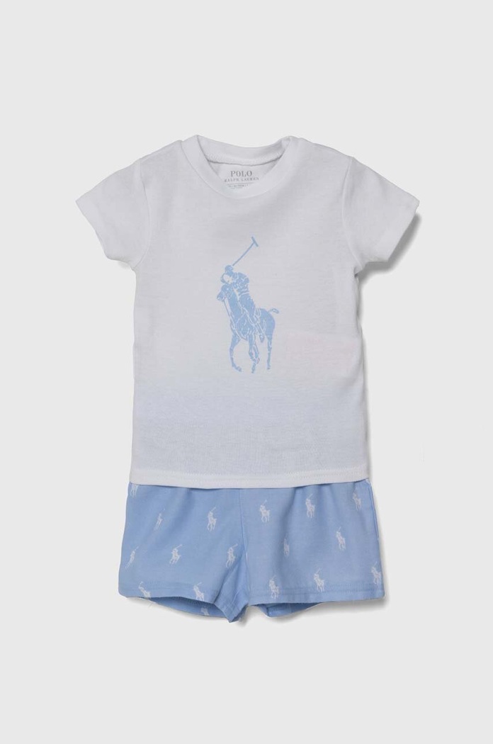 Polo Ralph Lauren gyerek pamut pizsama nyomtatásos kék 2P0146
