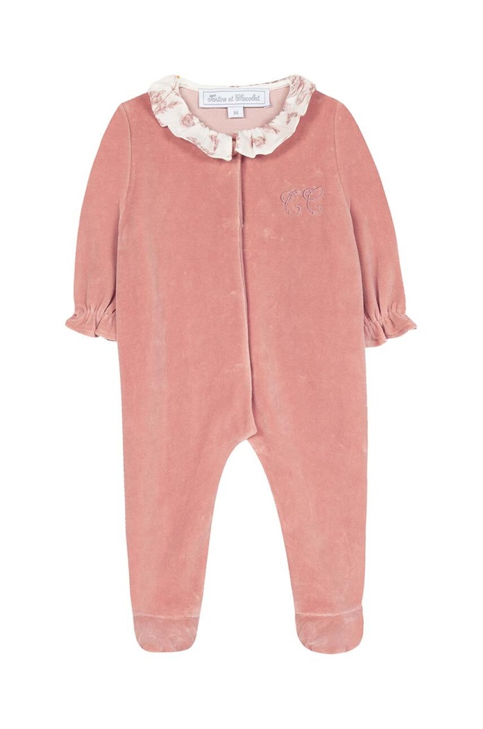 Pamučni kombinezoni za bebe Tartine et Chocolat komplet roza TT54161.49.74