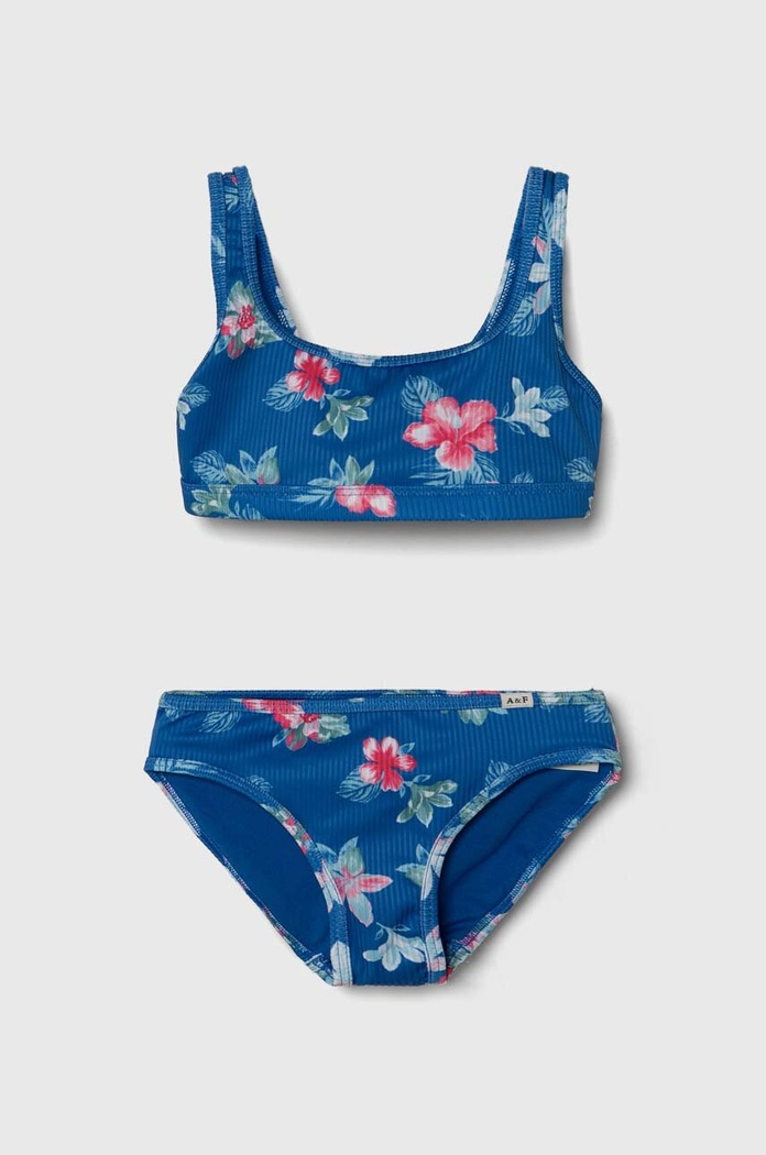 Dvojdielne detské plavky Abercrombie & Fitch bez kostíc modrá KI211.4012