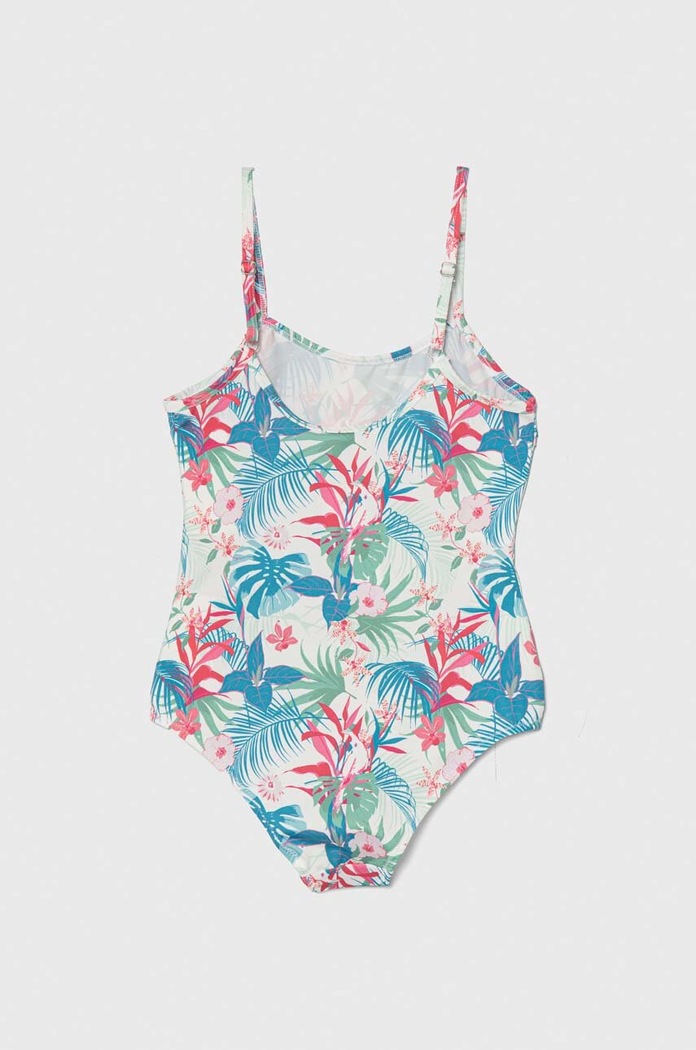 Pepe Jeans jednoczęściowy strój kąpielowy dziecięcy HIBISCUS FRILL SWIMSUIT PGB10400 zielony SS24