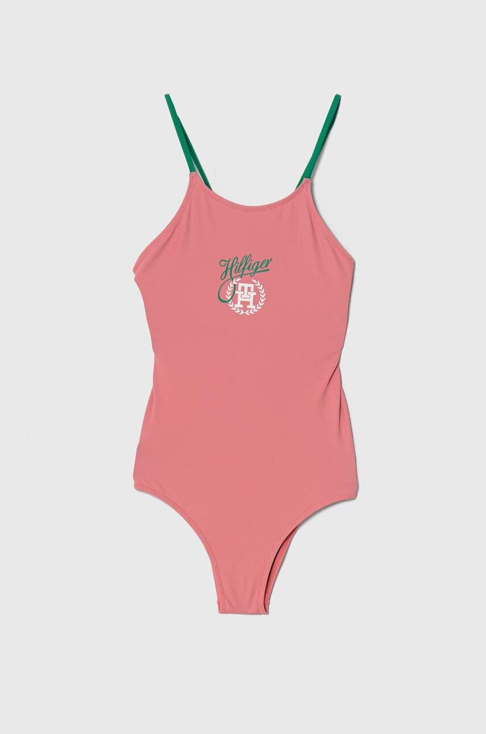 Jednodílné dětské plavky Tommy Hilfiger měkké růžová UG0UG00716.PPYH