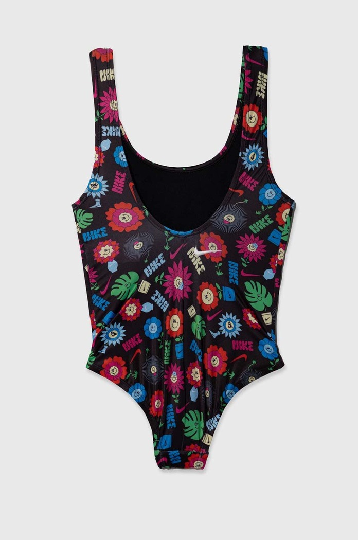 Dziewczynka Nike Kids Jednoczęściowy strój kąpielowy dziecięcy GARDEN PARTY NESSE725 czarny