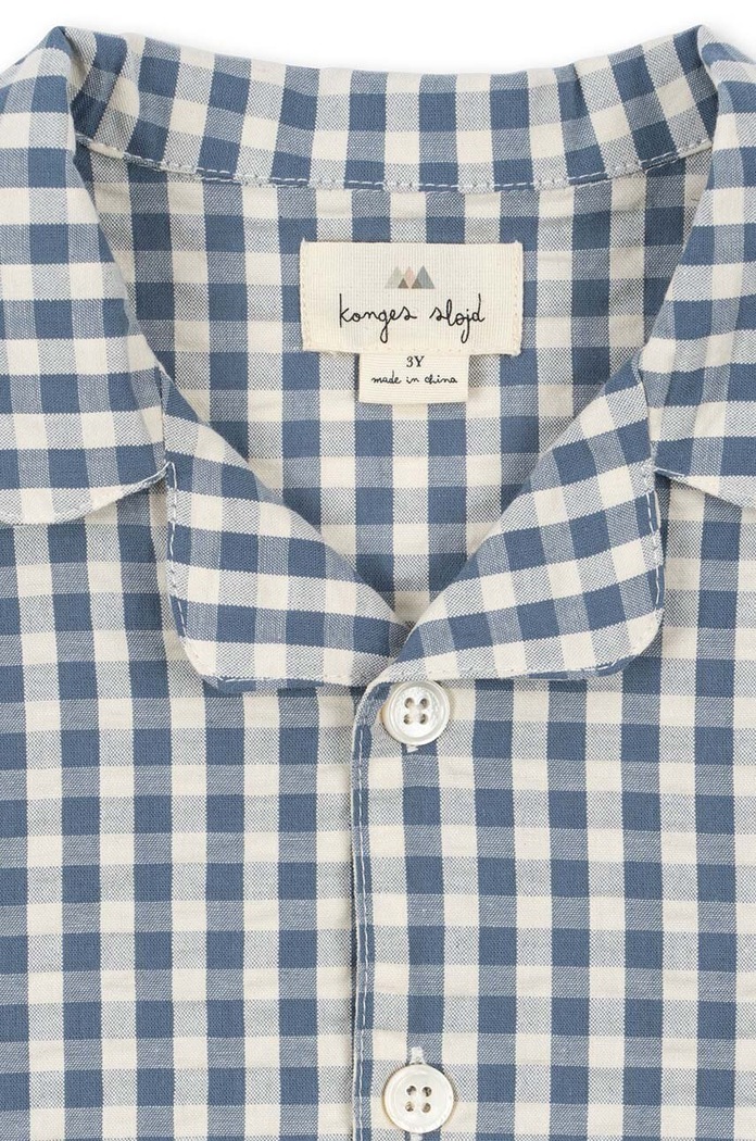 Camasa de bumbac pentru copii Konges Sløjd KS100333 albastru