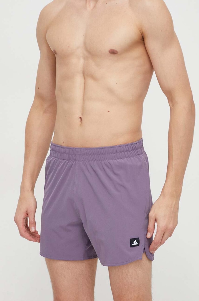 Kratke hlače za kupanje adidas bez uzorka ljubičasta IR6206