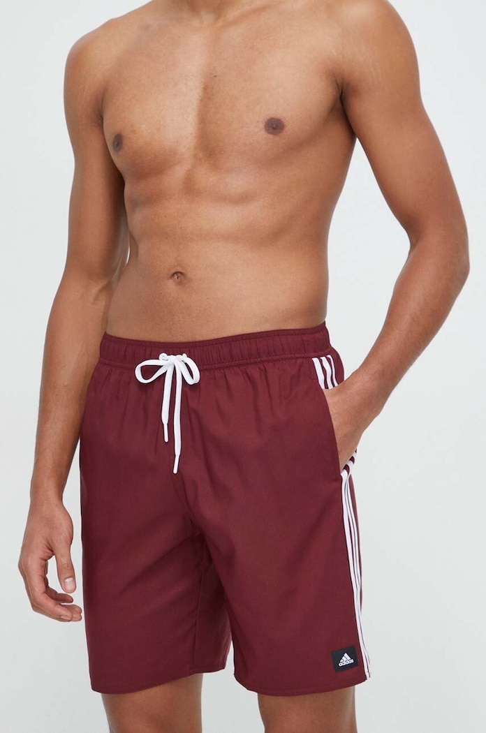 Купальные шорты adidas Performance 3Stripes CLX Planet friendly бордо IR9426