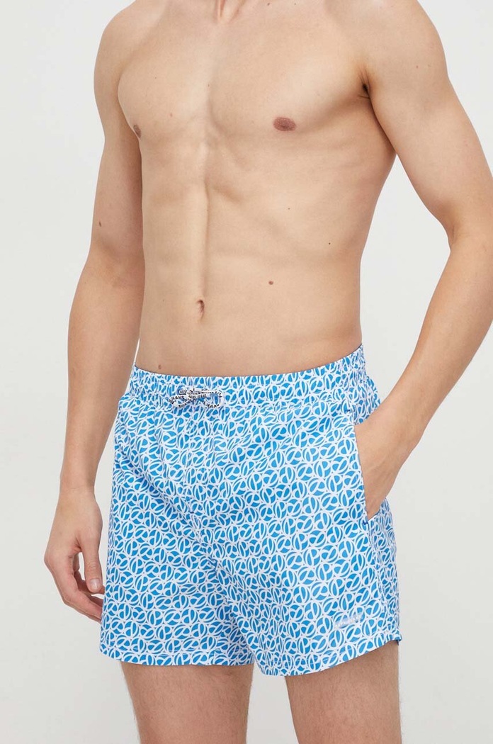 Pepe Jeans pantaloni scurti de baie Planet friendly albastru PMB10394