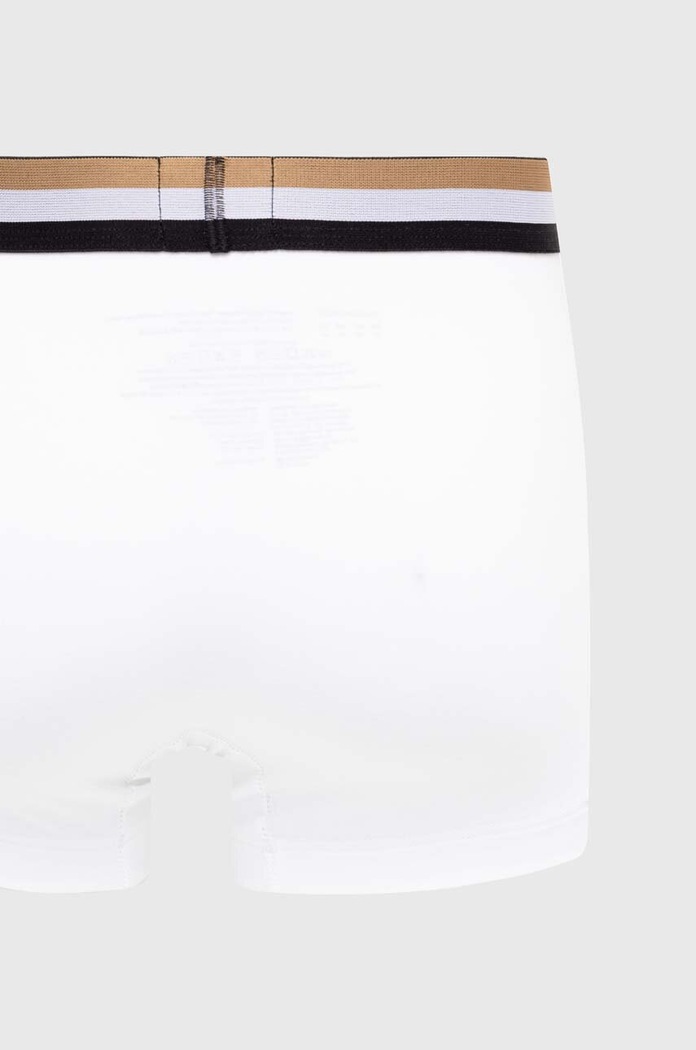 BOSS boxeri pentru bărbați cu bumbac Trunk 3P Motion pachet de 3 50516542 alb SS26