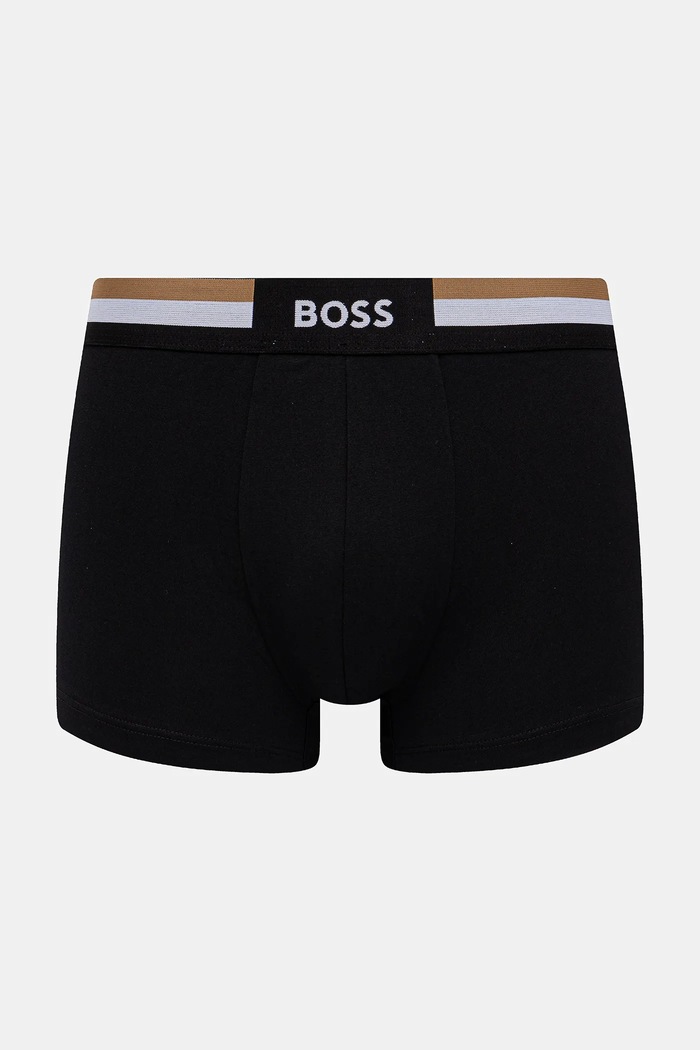 BOSS boxeri pentru bărbați cu bumbac Trunk 3P Motion pachet de 3 negru 50516542