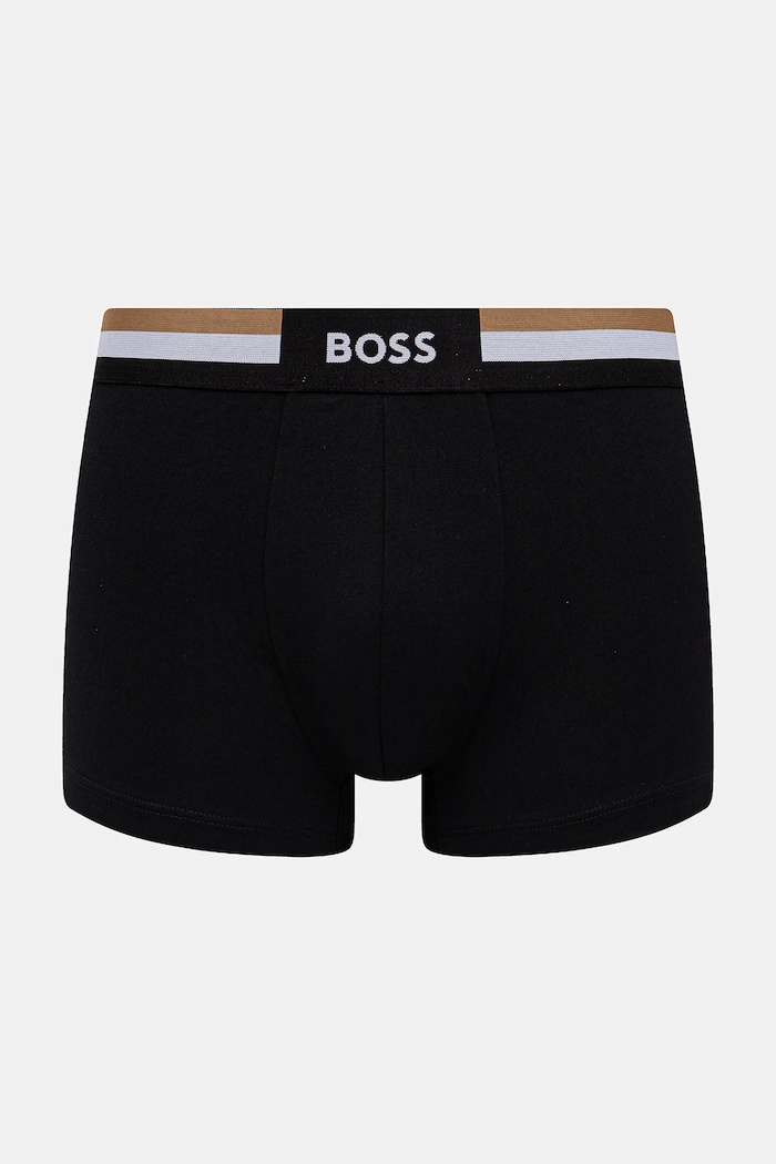 BOSS boxeri pentru bărbați cu bumbac Trunk 3P Motion pachet de 3 negru 50516542