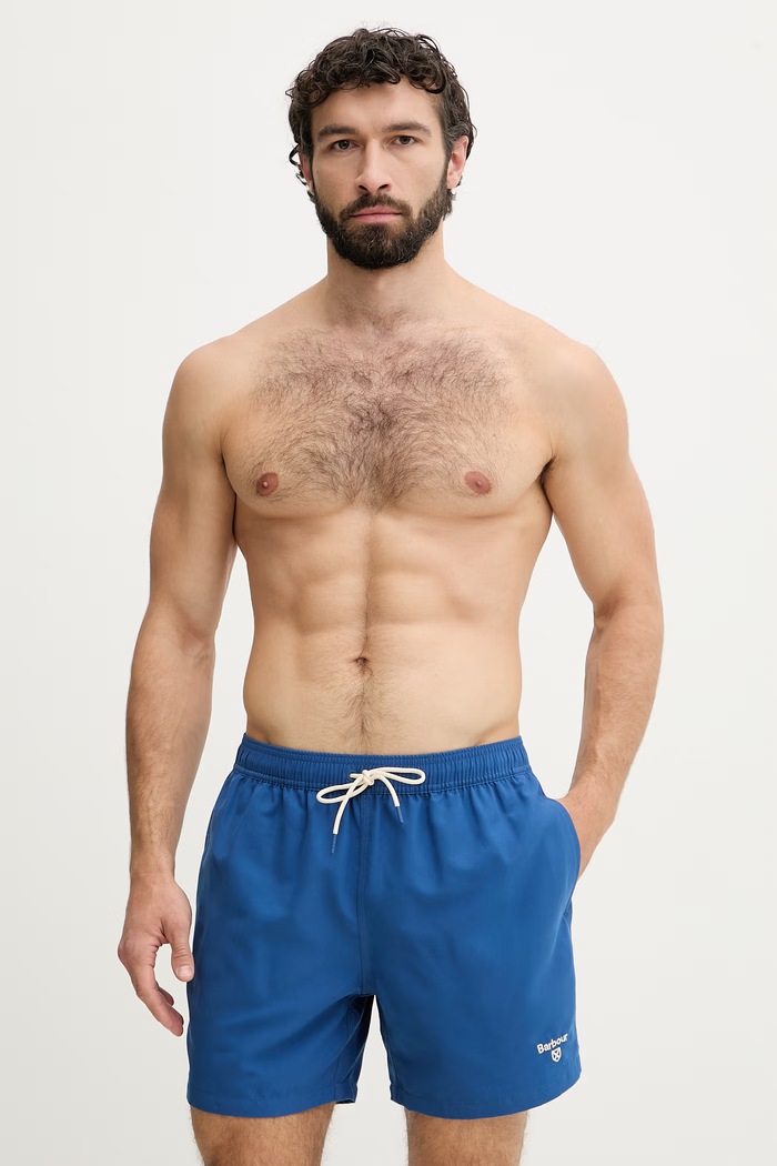 Barbour Essentials pantaloncini da bagno da uomo blu MSW0064