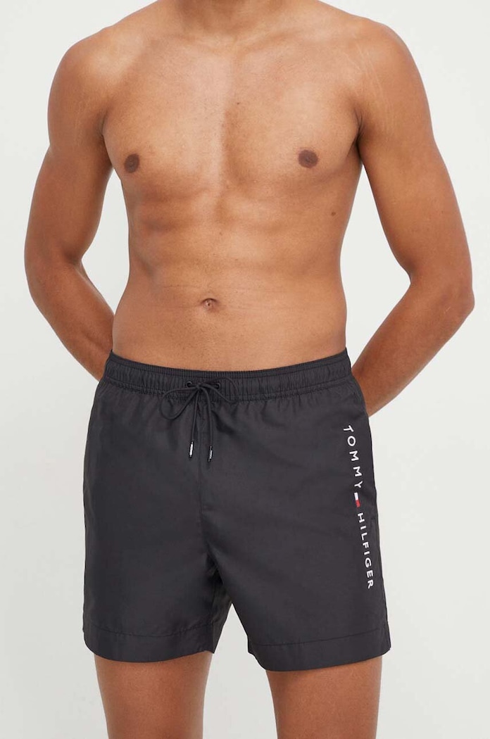 Plavkové šortky Tommy Hilfiger UM0UM03258 černá SS25