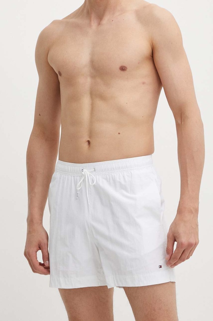 Plavkové šortky Tommy Hilfiger UM0UM03280 bílá SS24