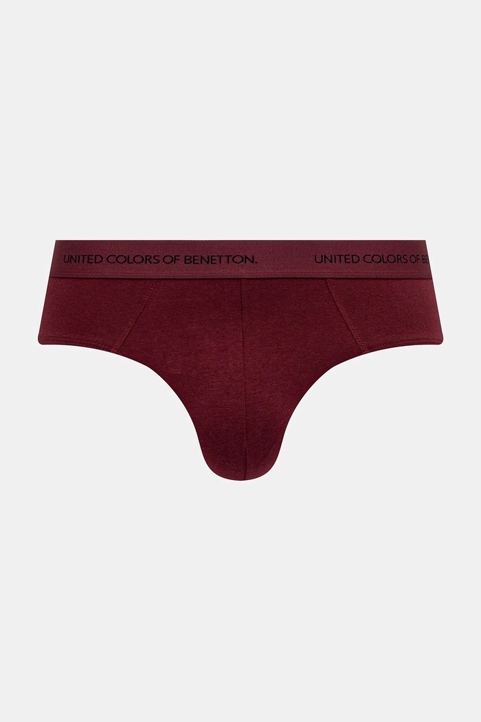 United Colors of Benetton slipy dzianina bordowy 3OP82S18N