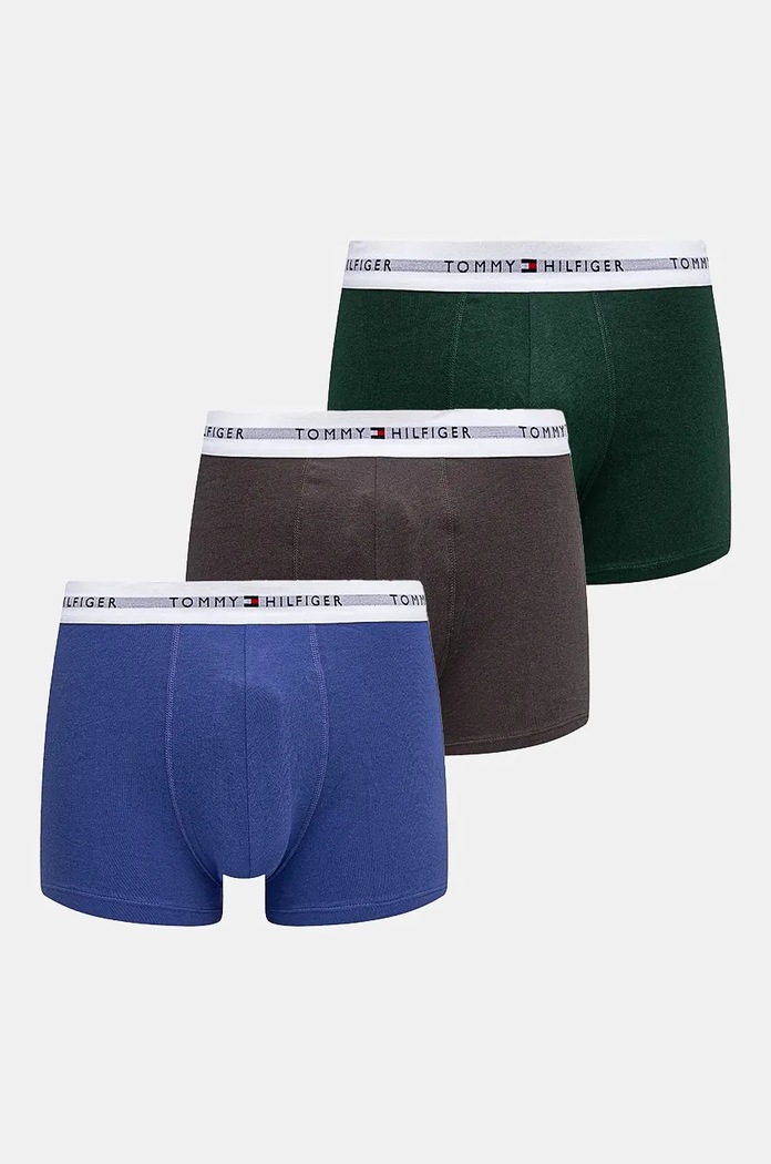 Boxerky Tommy Hilfiger 3-pack pletenina modrá UM0UM02761