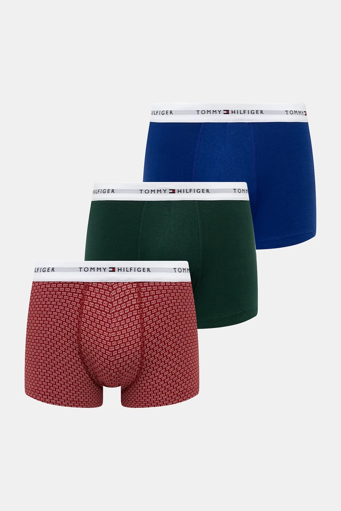Boxerky Tommy Hilfiger 3-pak pletenina zelená UM0UM02768
