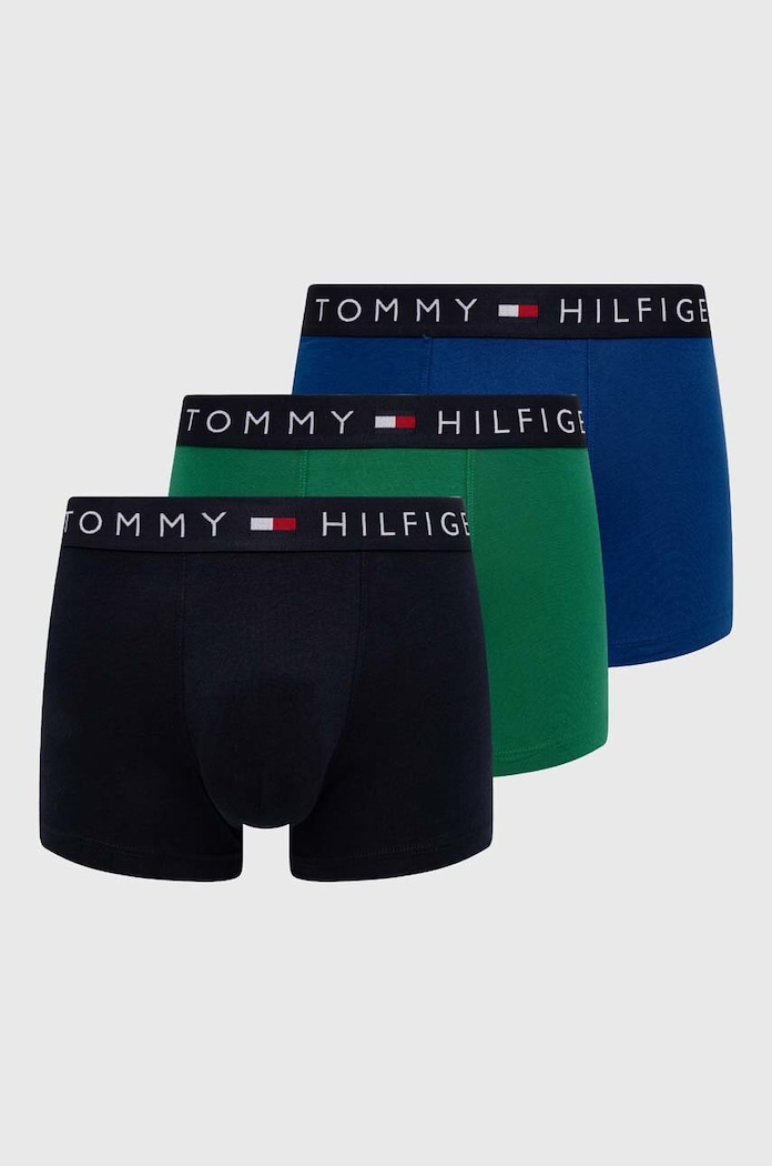 Boxerky Tommy Hilfiger 3-pak pletenina tmavomodrá UM0UM03180