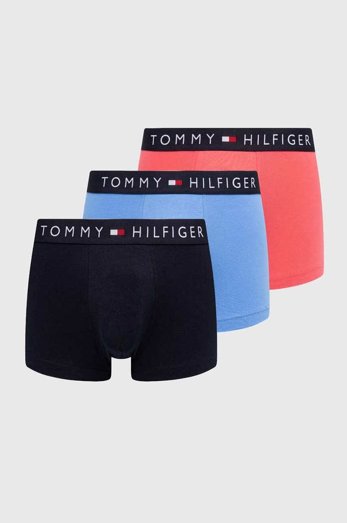 Tommy Hilfiger Bokserki dopasowane męskie bawełniane z elastanem 3-pack multicolor UM0UM03180
