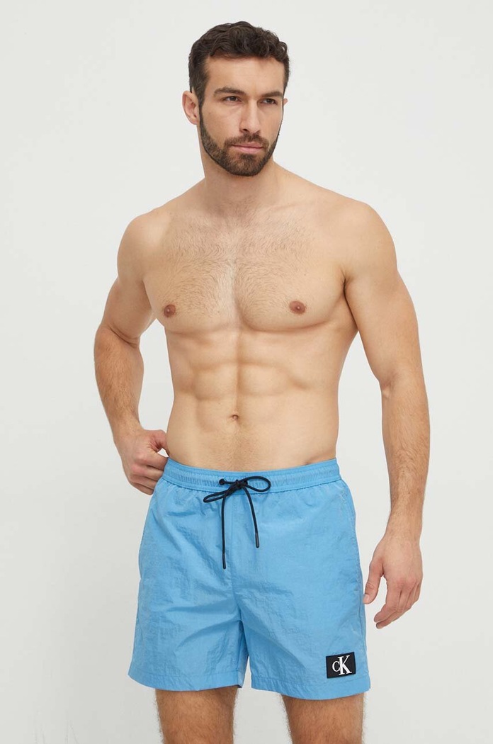 Μαγιό Calvin Klein Planet friendly μπλε KM0KM00980