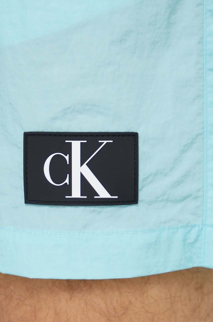 Odzież Calvin Klein szorty kąpielowe KM0KM00980 turkusowy