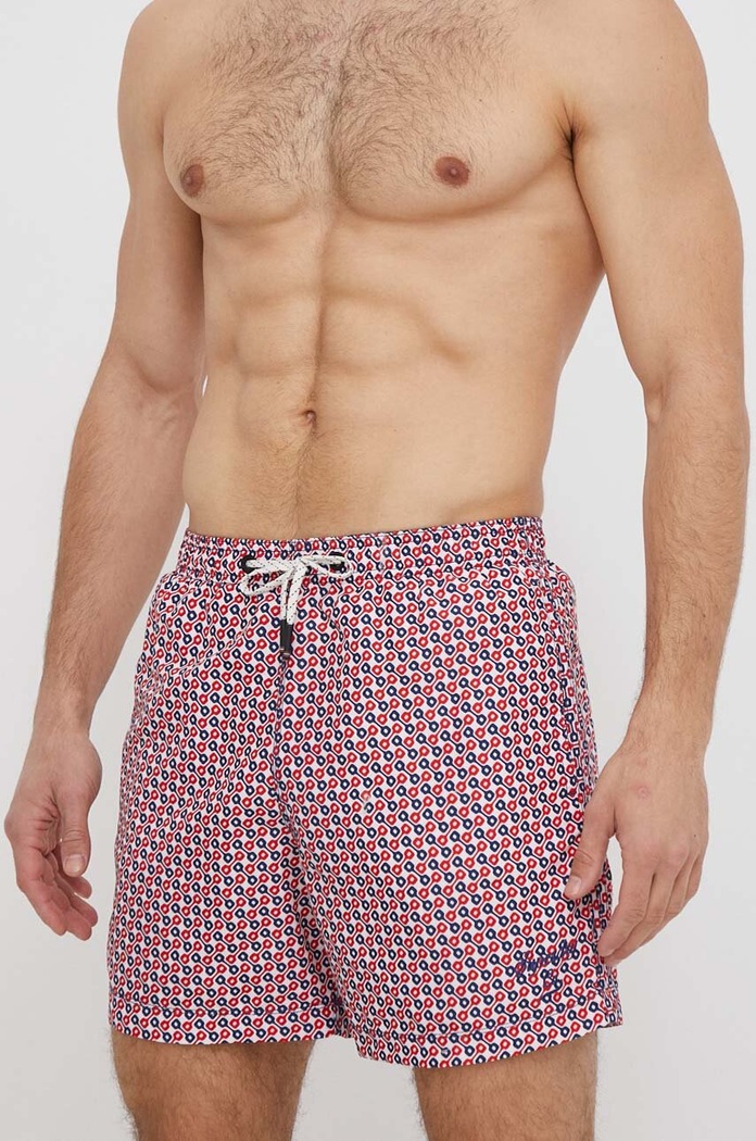 Plavkové šortky Superdry Planet friendly červená M3010231A.2CK