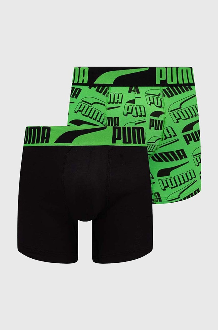 Puma bokserki 2-pack wzorzyste zielony 938307