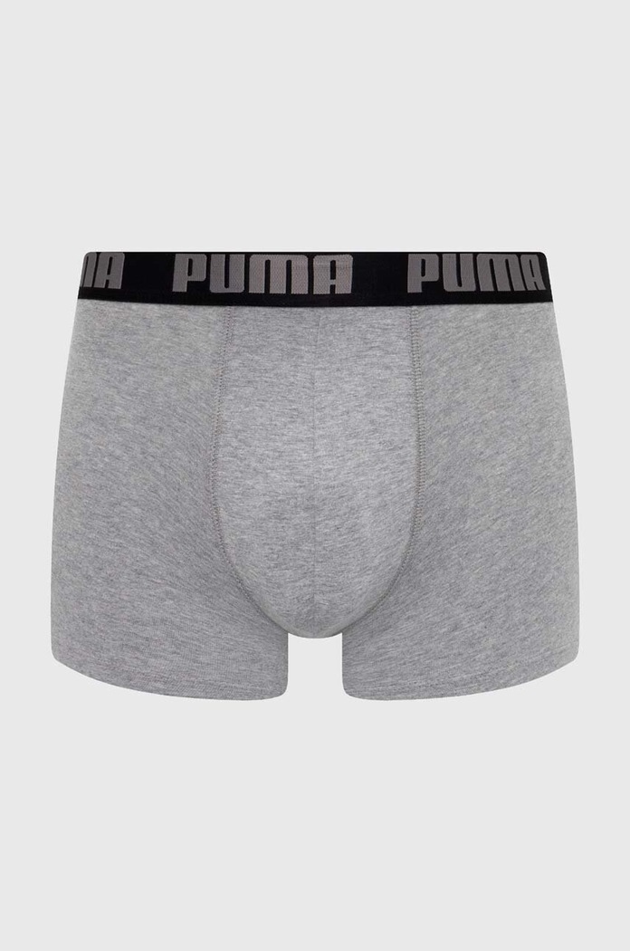 Puma bokserki dopasowane męskie bawełniane z elastanem Everyday Basic 2-pack 938320 szary SS26