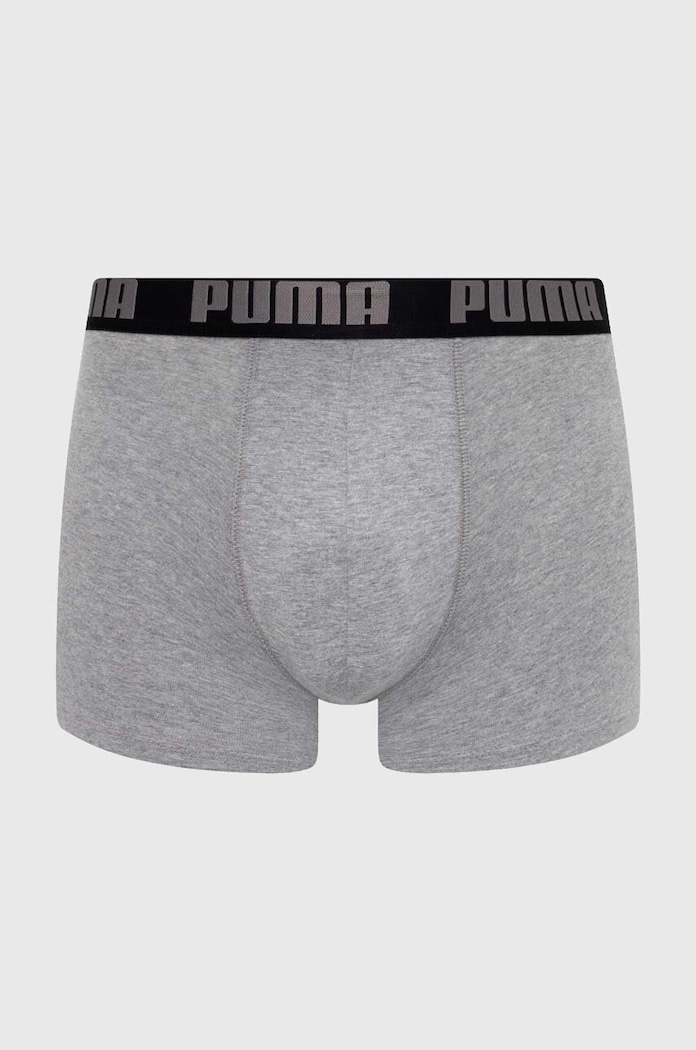 Puma bokserki dopasowane męskie bawełniane z elastanem Everyday Basic 2-pack 938320 szary SS26