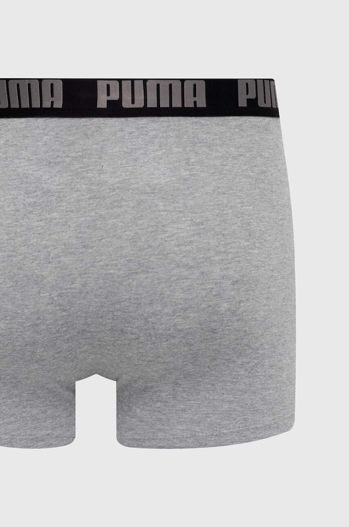 Puma bokserki dopasowane męskie bawełniane z elastanem Everyday Basic 2-pack szary 938320