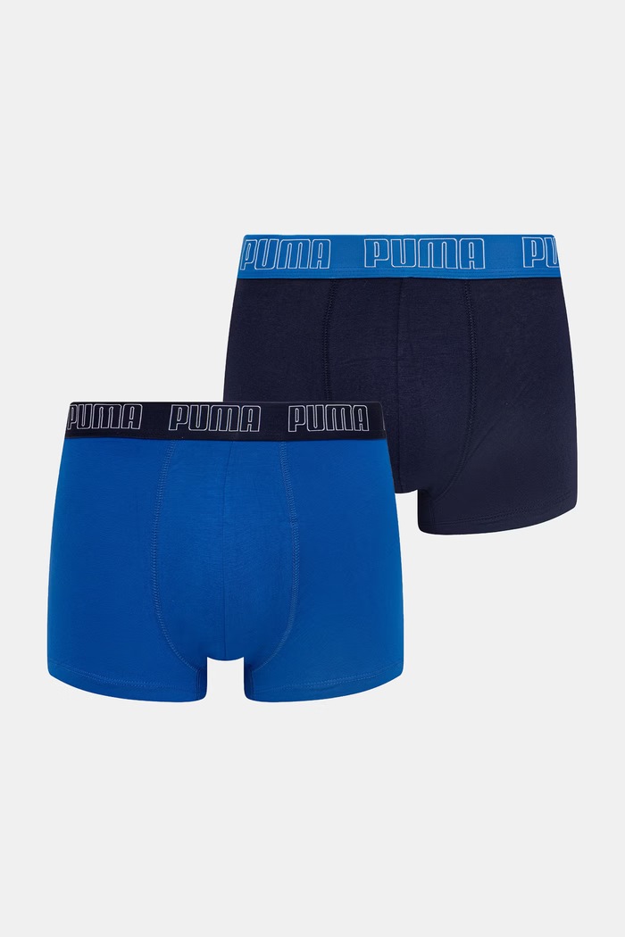 Boxerky Puma Everyday Trunk 2-pak pletenina modrá 938321