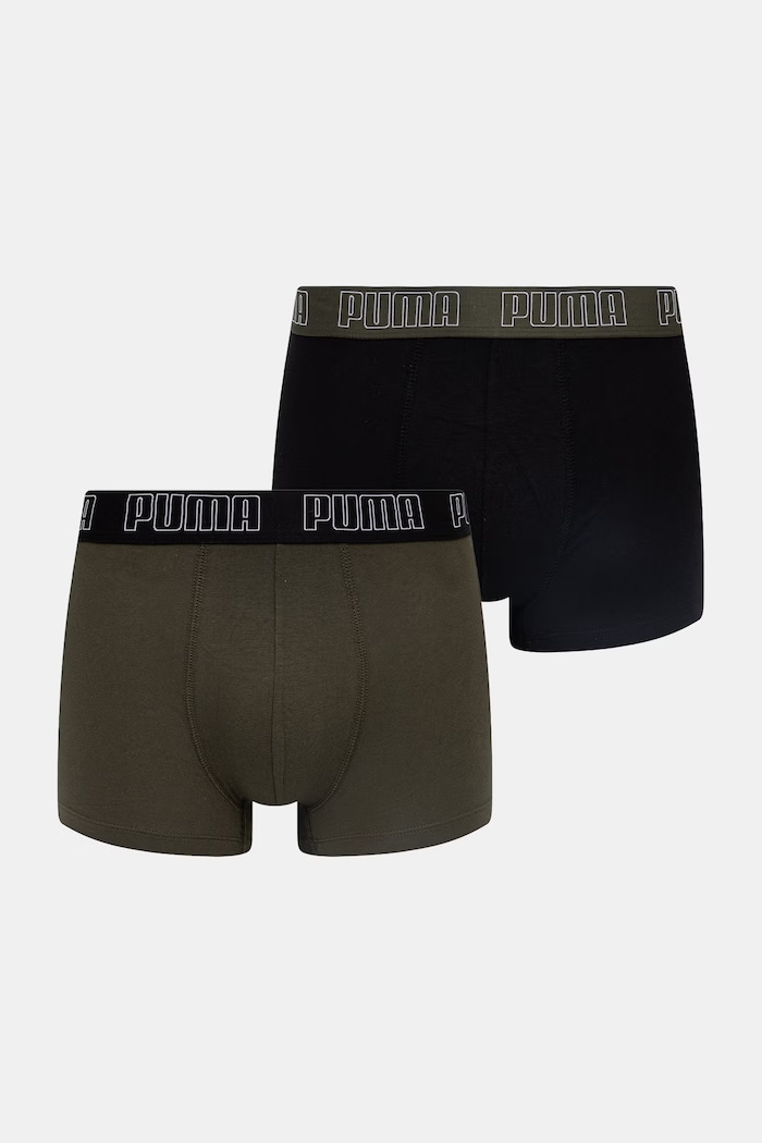 Boxerky Puma Everyday Trunk 2-pak pletenina zelená 938321
