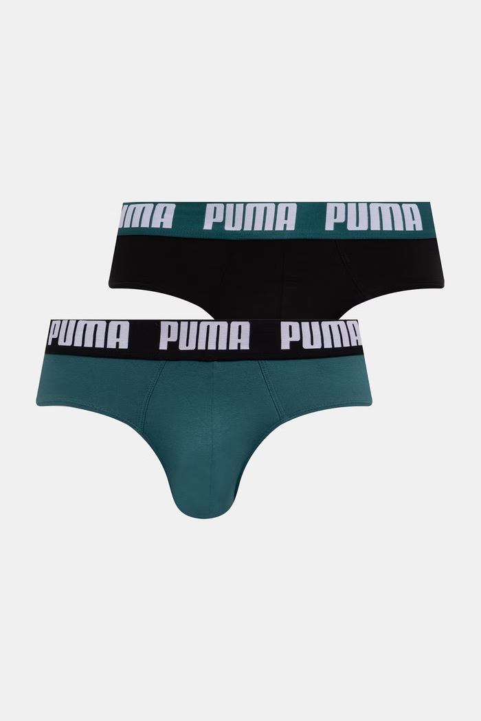 Puma slip bărbați bumbac cu elastan Everyday Brief pachet de 2 turcoaz 938322
