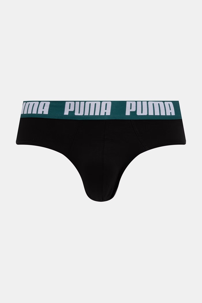 Îmbrăcăminte Puma slip bărbați bumbac cu elastan Everyday Brief pachet de 2 938322 turcoaz