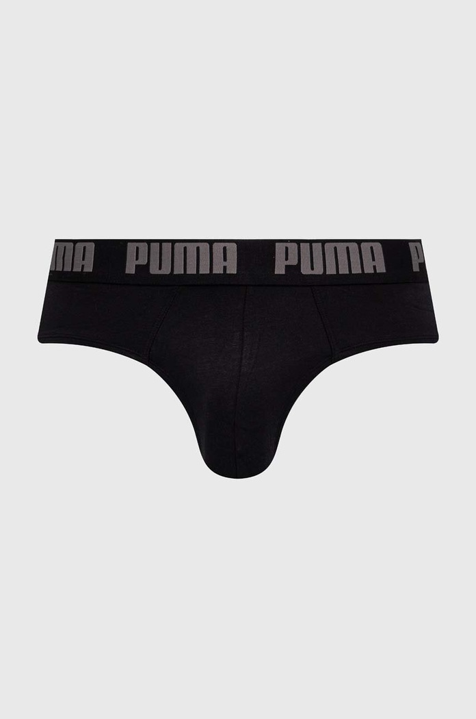 Puma slipy pánské bavlněné s elastanem Everyday Brief 2-pack 938322 šedá SS26