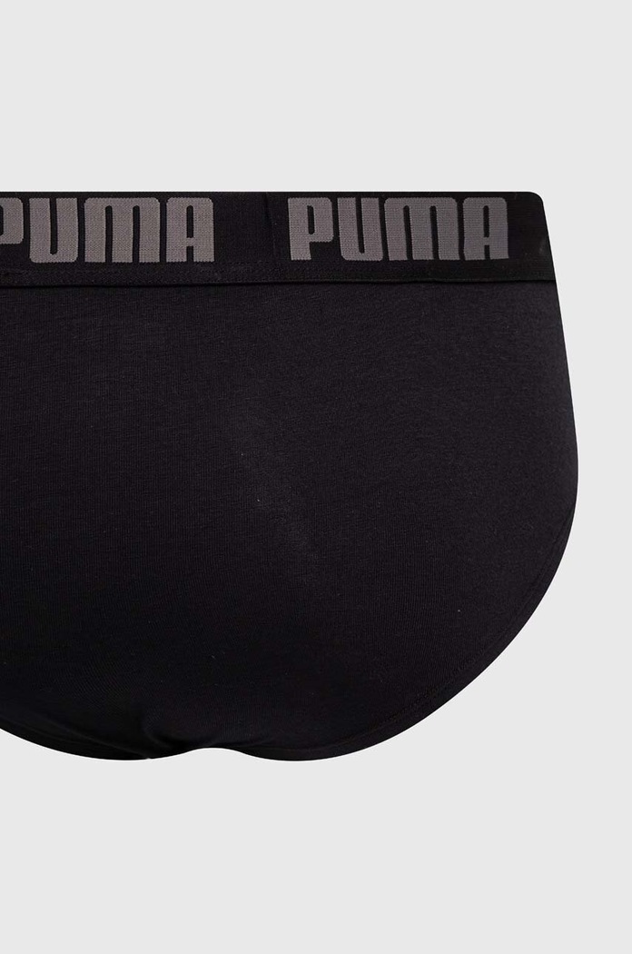 Puma slipy pánské bavlněné s elastanem Everyday Brief 2-pack šedá 938322