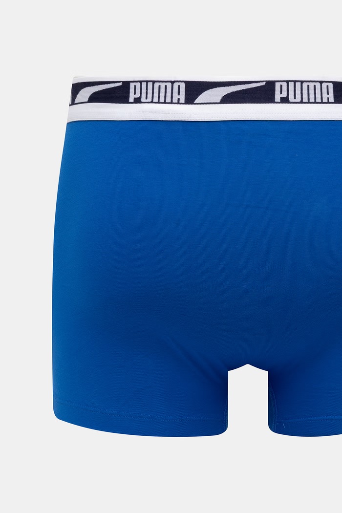 Puma μποξεράκι ανδρικό βαμβακερό με ελαστάν Everyday Logo 2-pack 938325 μπλε