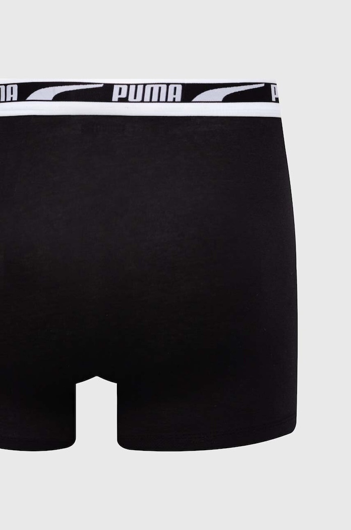Puma boksarice moške bombažne z elastanom Everyday Logo paket 2 kosov 938325 siva